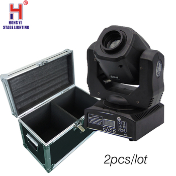 LED Spot Mini Moving Head Light 60W DMX dj 8 gobos effect light with 2pcs/lot and 1pc 2in1 fly case